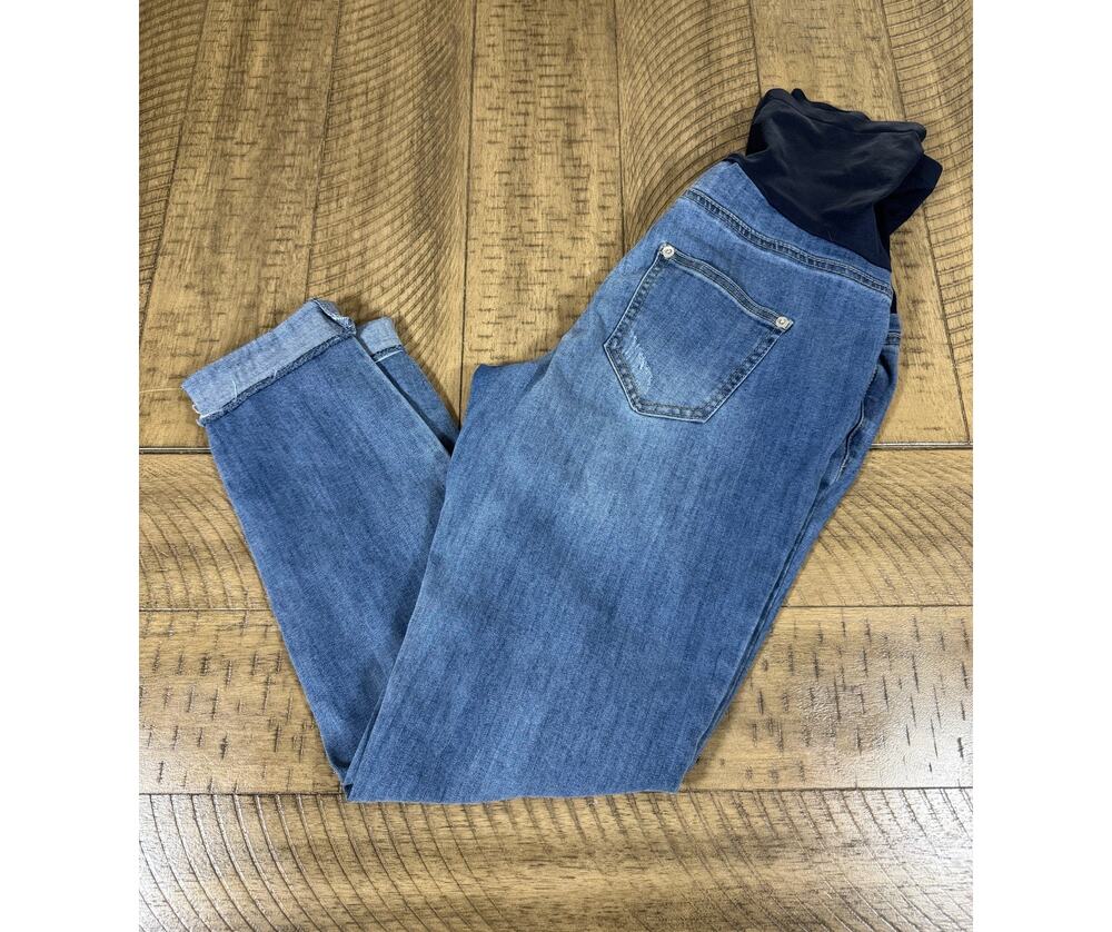 Time and Tru Maternity Distressed Jeans Size S 4-6 Light Wash Skinny
